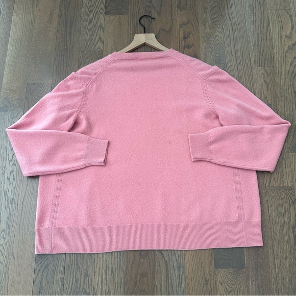Jil Sander 100% Cashmere Crew Neck Oversize Sweater in Pink Size 40 / Small - Picture 9 of 9